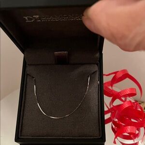 21”- 22” Diamond Supply Co. Sleek SterlingSilver Box Chain Necklace